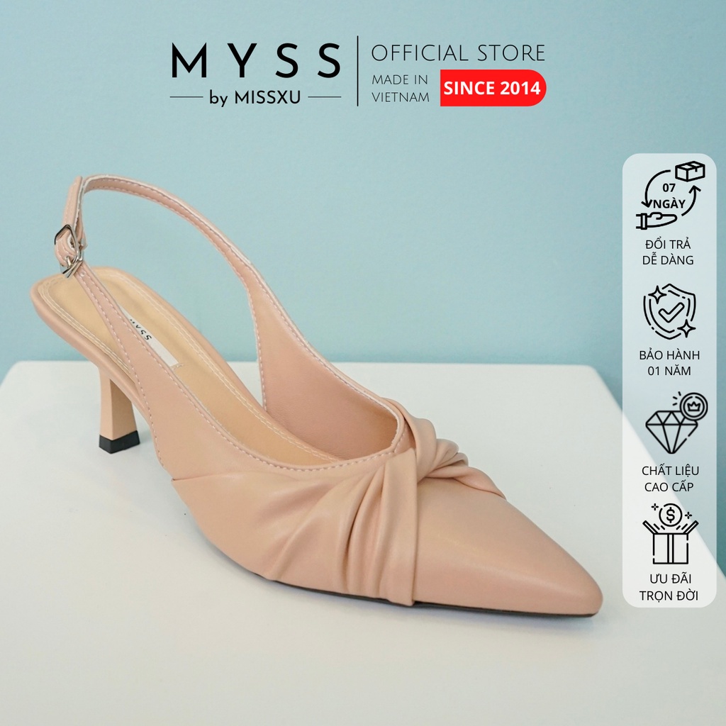 Giày cao gót nữ MYSS mũi nhọn 5 cm xoắn quai sau thời trang - CG170