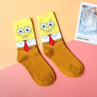 Irving 5 SpongeBob SquarePants Bạch Tuộc Anh Trai Pie Daxing Năm Phối Màu Phù Hợp Với Tất Bóng Rổ Nam Nữ Giữa Cắt Hợp Thời Trang Tất Sinh Viên Hoạt Hình