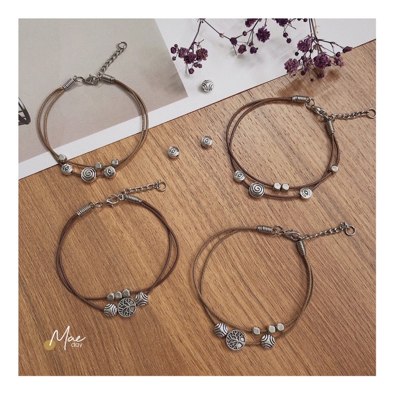 Vòng Aiko - vòng tay - vòng cổ / dây chuyền charm cây, charm xoắn vintage