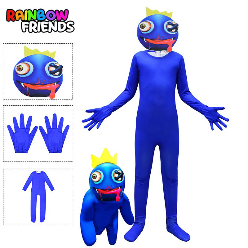 [Hot] Roblox Rainbow Friends Trang Phục Hóa Trang Trẻ Em Người Lớn Áo liền quần Mặt nạ Halloween Trẻ Em Người Lớn Trò Chơi Nhập Vai Tiệc Halloween