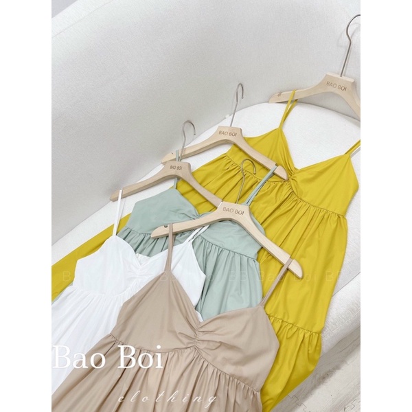 Váy hai dây dáng maxi tầng siêu xinh