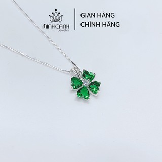 Dây Chuyền Cỏ 4 Lá Đá Xanh May Mắn - Minh Canh Jewelry: Dây chuyền đá cỏ 4 lá đá xanh của Minh Canh Jewelry mang đến sự hài lòng cho những người yêu trang sức. Đá xanh may mắn cùng cỏ 4 lá làm nên một thiết kế đặc biệt vừa phù hợp để sử dụng hàng ngày và dịp đặc biệt.