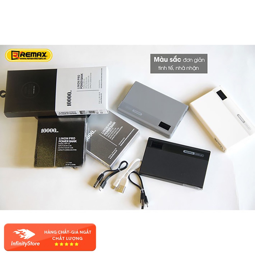 Pin sạc dự phòng nhỏ gọn 10000mAh Remax RPP - 53 - BH 12 Tháng | Shopee ...