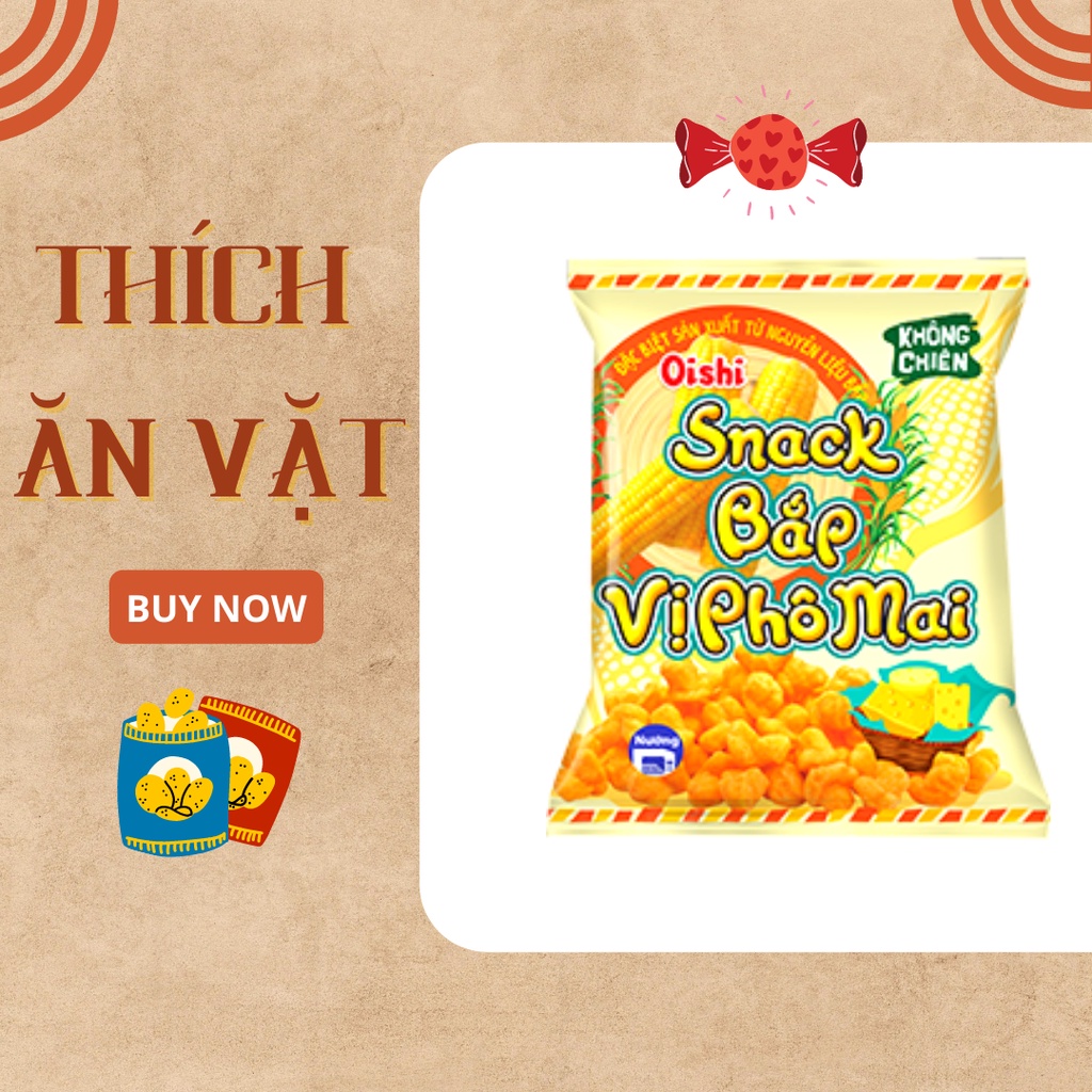 Bánh snack bắp vị phô mai Oishi 35gram | Shopee Việt Nam