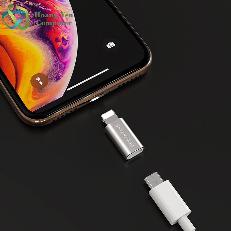 Đầu Chuyển Cho Cáp Sạc Borofone Micro Usb ra Type C / Light-ning - BH 12 Tháng Chính Hãng - Hoàng Yến Computer