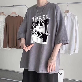 Nhật Bản Kawaii Catoon Áo Nam Nữ Y2k Cặp Đôi Áo Thun Hip Hop Dạo Phố Ngắn Tay Quá Khổ Unisex Anime Áo