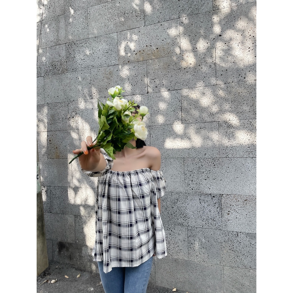 ÁO TRỄ VAI TAY BỒNG NỮ ÁO KIỂU BÁNH BÈO TAY PHỒNG - OFF SHOULDER TOP
