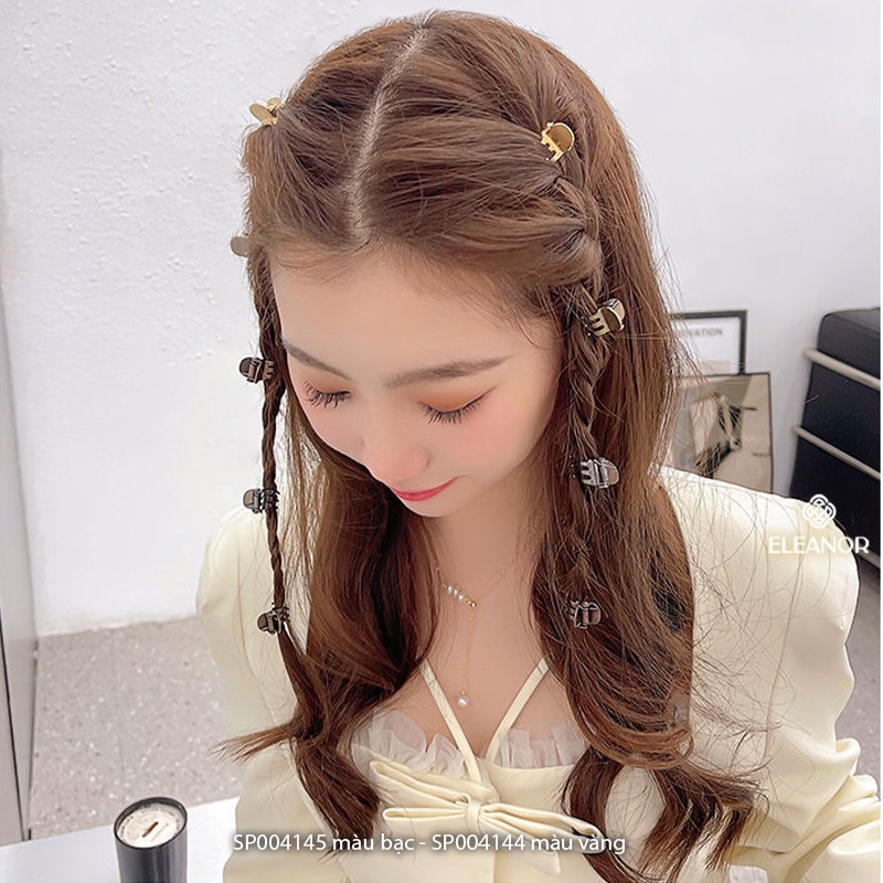 Kẹp tóc mái nữ mini Eleanor Accessories càng cua ba răng phụ kiện tóc 4144