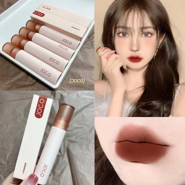 6 màu Son Joco thân Tròn Powder Mist Matte Lipstick chất kem lì mềm mịn như nhung hàng nội địa Trung