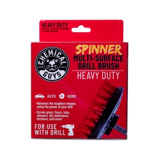 DRILL BRUSH RED (HEAVY) (ACC508) Bàn chải thương hiệu CHEMICAL GUYS gắn máy khoan màu đỏ (Cứng)
