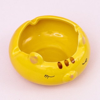 Gạt Tàn Thuốc Bằng Sứ 8.5cm/9.5cm Họa Tiết Hoạt Hình Động Vật Đáng Yêu Kiểu Hàn Quốc