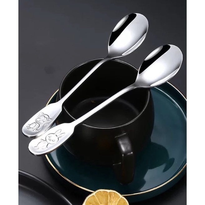 Muỗng inox cán logo hình thú 12 con giáp