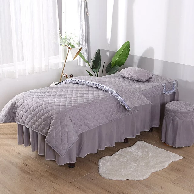 4 Bộ Chăn Ga Gối Massage Spa Giường Vải Lanh Ga Trải Giường Massage Spa Vỏ Gối DuvetCover Bộ Chăn Ga Gối Bộ Chăn Ga Gối