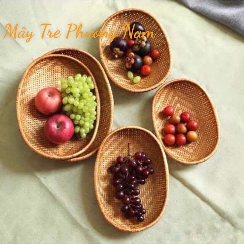 Rổ tre đựng hoa quả combo 1 bộ 5 cái | Shopee Việt Nam
