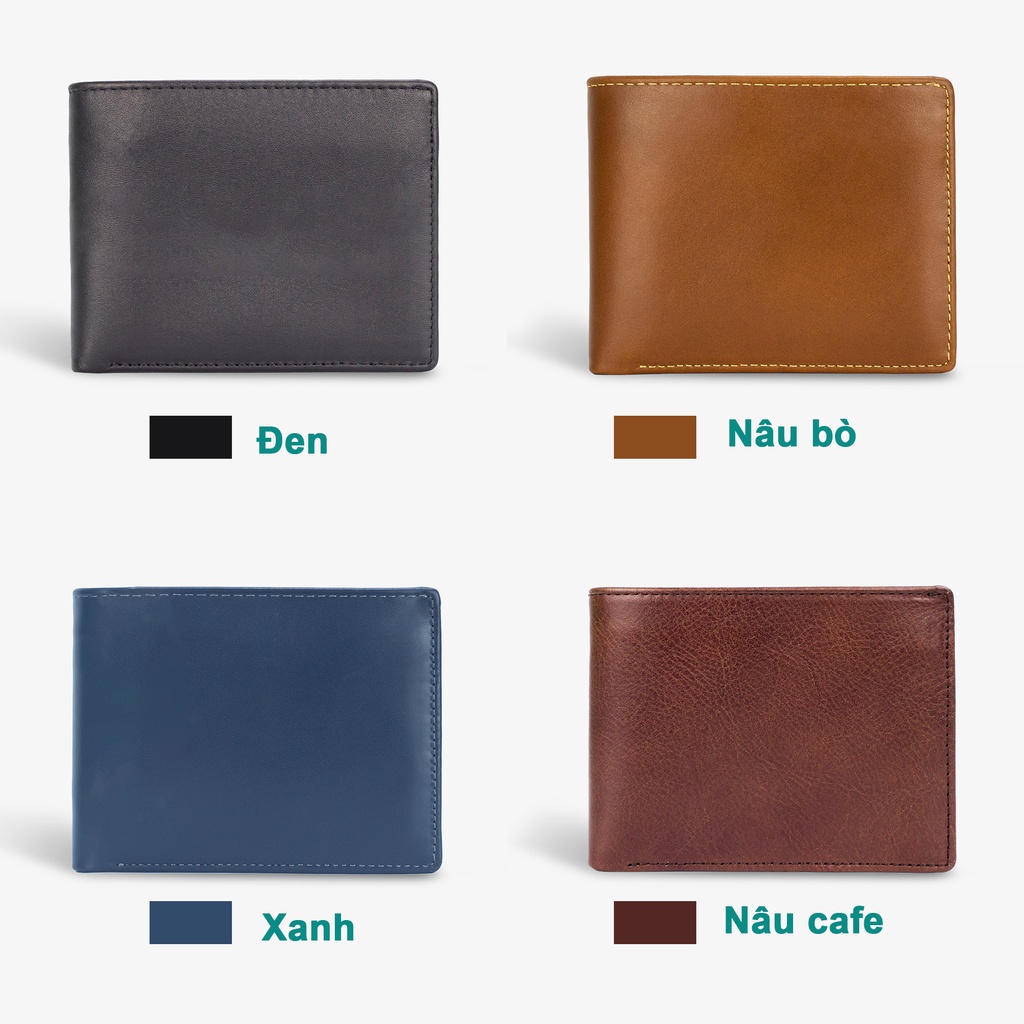 Ảnh Ví nam da bò Nappa V104 cao cấp Bụi Leather da thật màu nâu bò full hộp làm quà tặng bảo hành 24 tháng 2