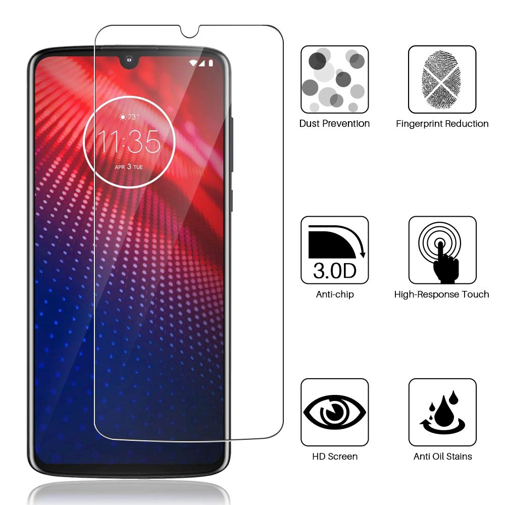 Kính cường lực bảo vệ toàn màn hình cho Motorola MOTO Z4 E6 G7 E5 G6 G5S G5 E4 C Plus P30 Play