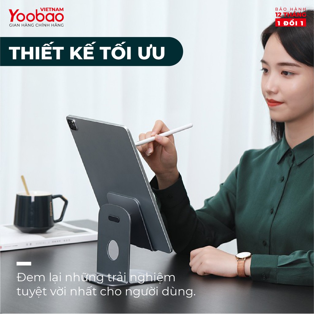 Ảnh Giá đỡ điện thoại để bàn YOOBAO B4 Hợp kim nhôm Điều chỉnh độ cao - Hàng chính hãng - Bảo hành 12 tháng 4
