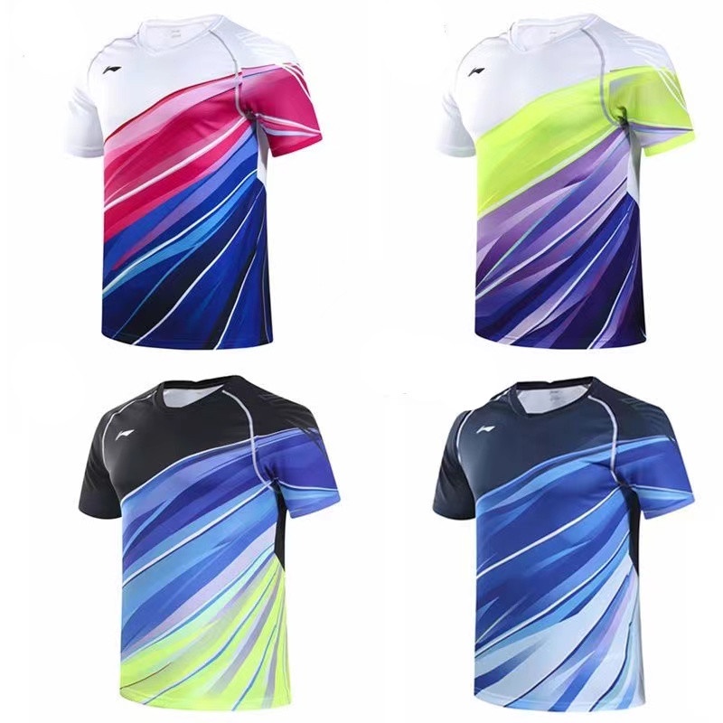 Li Ning Áo Thể Thao Cầu Lông Tay Ngắn Nhanh Khô Cho Nam Và Nữ