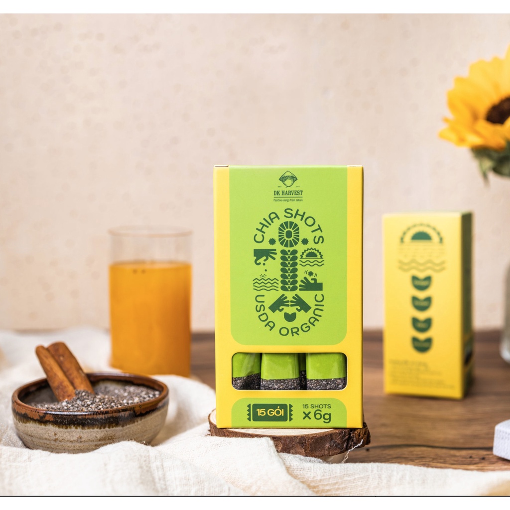 Ảnh COMBO SIÊU TIẾT KIỆM - 2 Hộp chia shot Organic DK Harvest nhập khẩu (1 hộp 15 shot) 15x6g - tác dụng bổ sung khoán chất 3