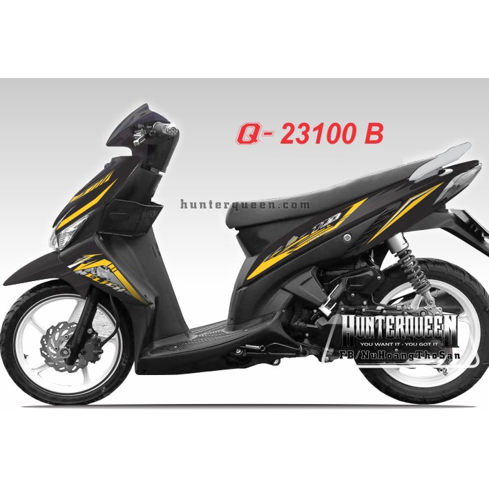 Tem rời Click 110. Lập thể, chỉ vàng. Thay đổi màu sắc và chi tiết theo yêu cầu. Sắc nét, bền màu, độ bền cao