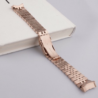 Dành cho 22mm Seiko SKX007 / 009 SRPD53 Dây đeo bằng vàng hồng Dây đeo đồng hồ Jubilee cong nguyên khối