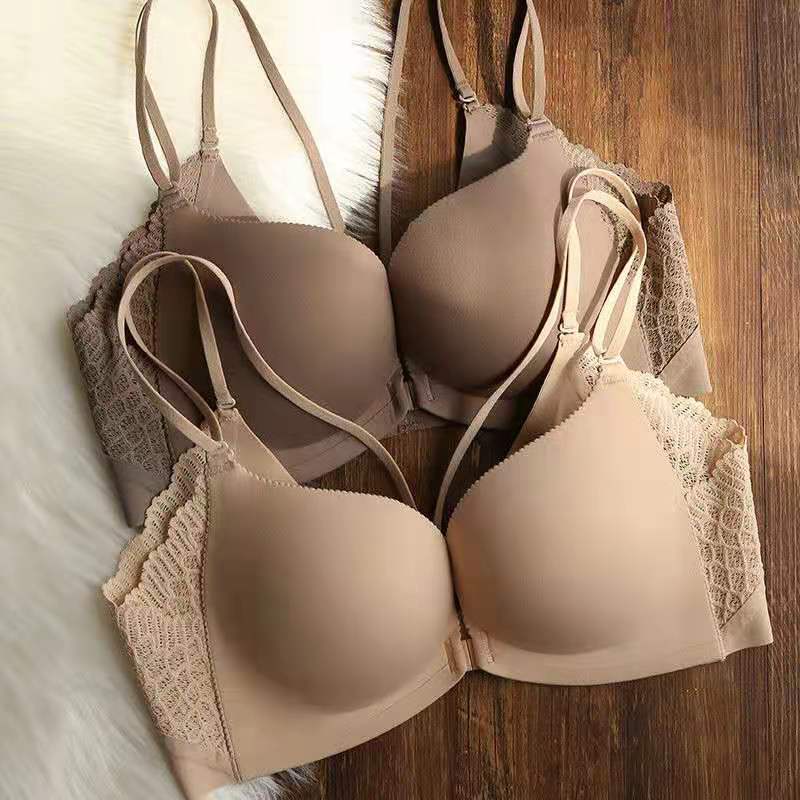 Áo Lót Nâng Ngực Cài Khóa Trước Phối Ren Có Thể Điều Chỉnh Dây Lưng Quyến Rũ Cho Nữ