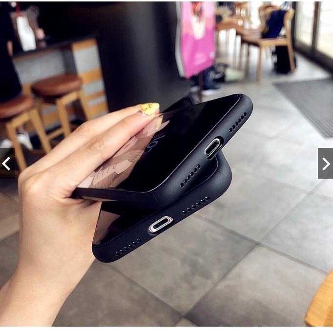Ốp iPhone Mặt Kính Nano Dẻo - Ốp He And She