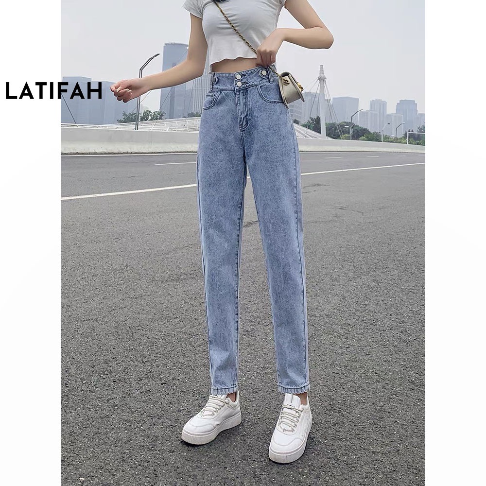 Quần baggy jeans nữ LATIFAH form rộng 2 bách nhọn QD015 ulzzang phong cách hàn quốc