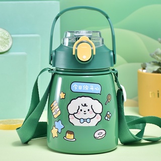 Bình giữ nhiệt 900ml có quai đeo decal(clip shop quay thật sản phẩm sai đền 10 lần)