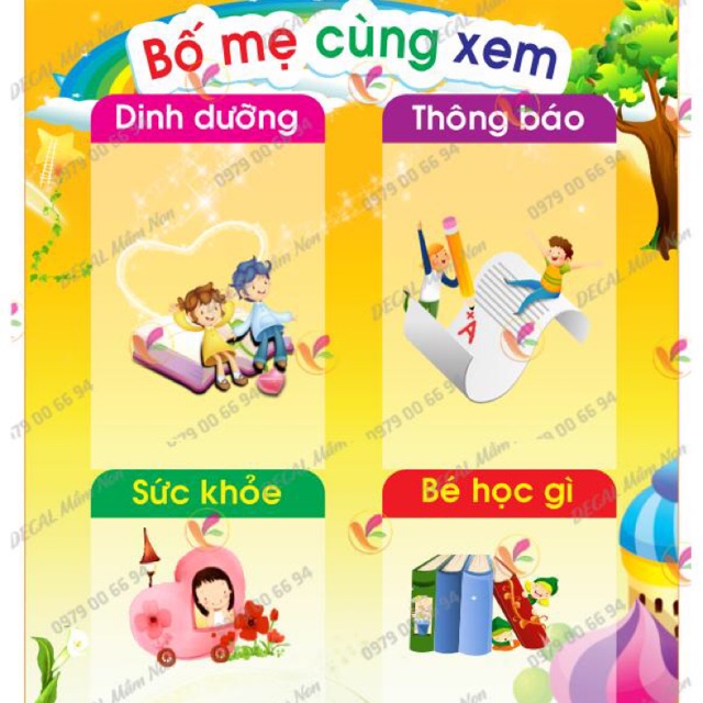 Decal-bạt mầm non- GÓC TUYÊN TRUYỀN khổ lớn | Shopee Việt Nam