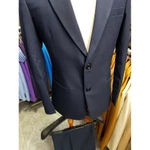 Áo blazer nam 2 nút màu xanh đen đậm chất liệu vitex mềm mịn co giãn nhẹ tặng cà vạt sọc xanh và hộp đựng làm quà — ảnh 6
