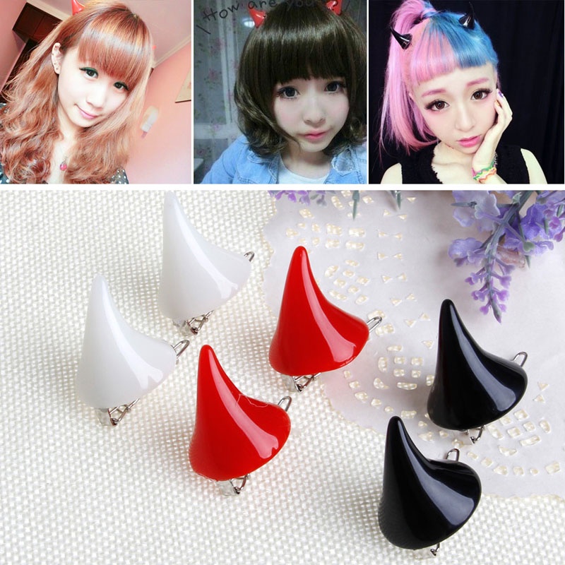 Kẹp Tóc Halloween Thiết Kế Sang Trọng Với Motif Sừng Quỷ Devil