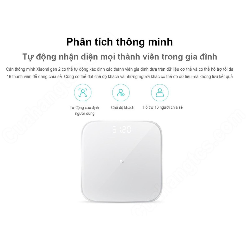 cân điện tử thông minh Xiaomi Mi Smart Scale Gen 2