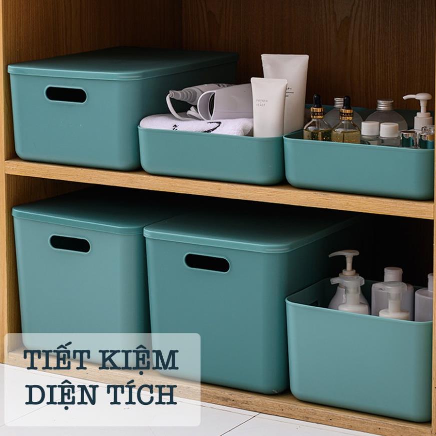 Hộp Đựng Đồ, Hộp Nhựa Đựng Đồ Chơi Enoda Home Có Nắp Decor Để Bàn Nhiều Màu Cao Cấp Q002