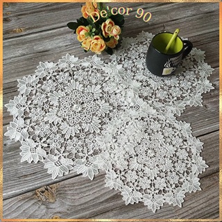 Miếng lót bình hoa De'cor 90, thảm ren lót bình hoa