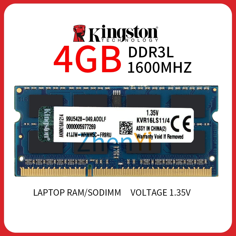 Barrette Mémoire Kingston DDR3 1600MHz SODIMM - 8GB, 16GB Ou 32GB - Pour Portable, Garantie à Vie