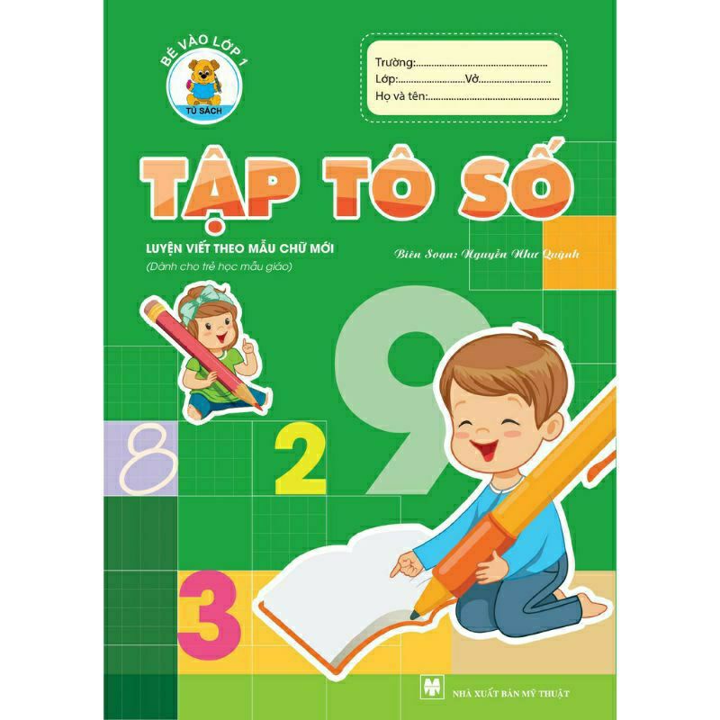Ảnh Sách - Bộ 10 Quyển Tô Nét Cơ Bản, Tô Chữ, Tô Số - Làm Quen Chữ Cái / Chữ Số ( Chuẩn Bị Vào Lớp 1 ) 3