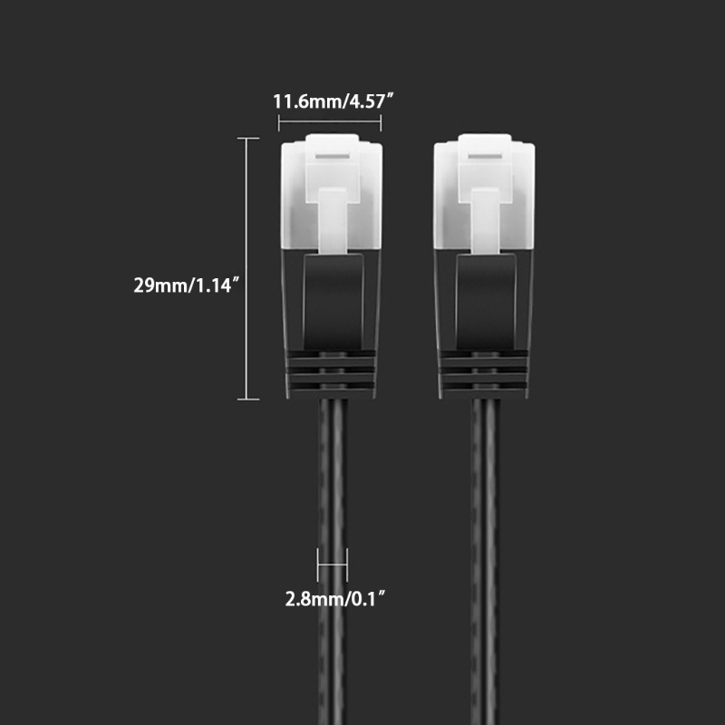Dây cáp mạng LAN Cat6 RJ45 4 góc 90 độ siêu mỏng