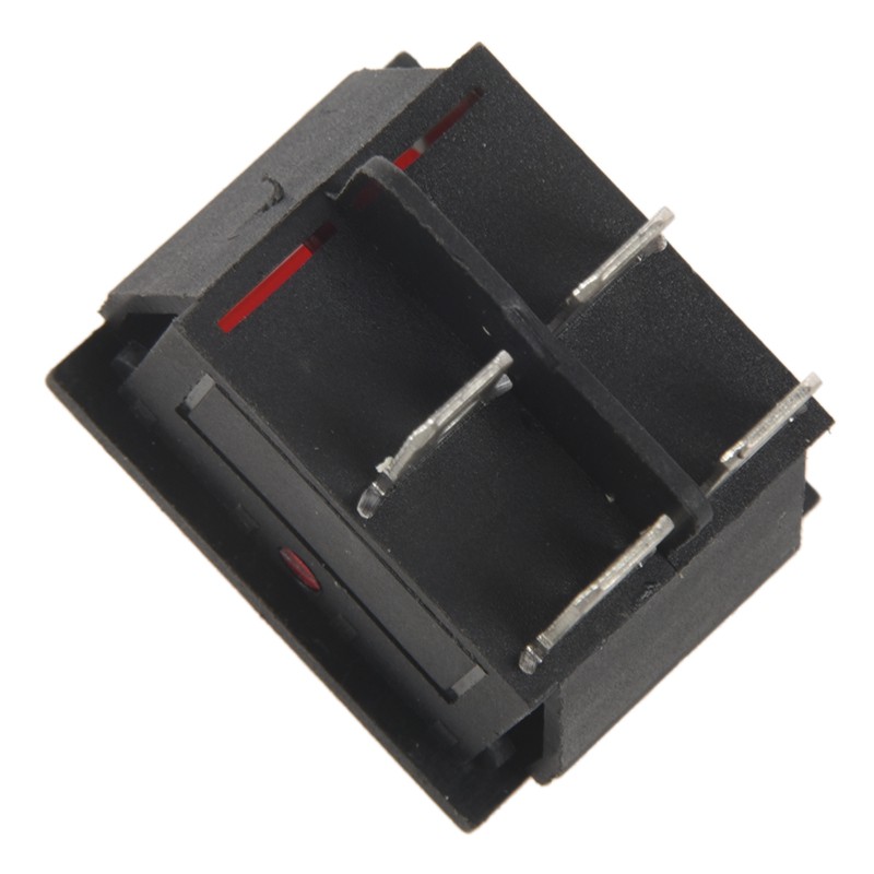 Đèn đỏ 4 chân DPST BẬT / TẮT Snap in Rocker Switch 15A / 250V 20A / 125V AC 28x22mm