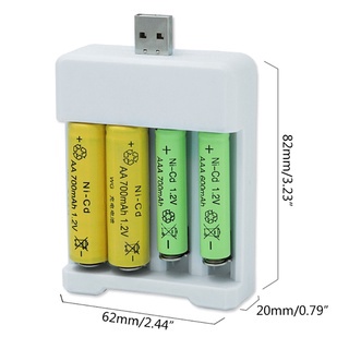 Bộ sạc pin AA / AAA loại 2 ngăn/ 3 ngăn/ 4 ngăn xài cổng USB