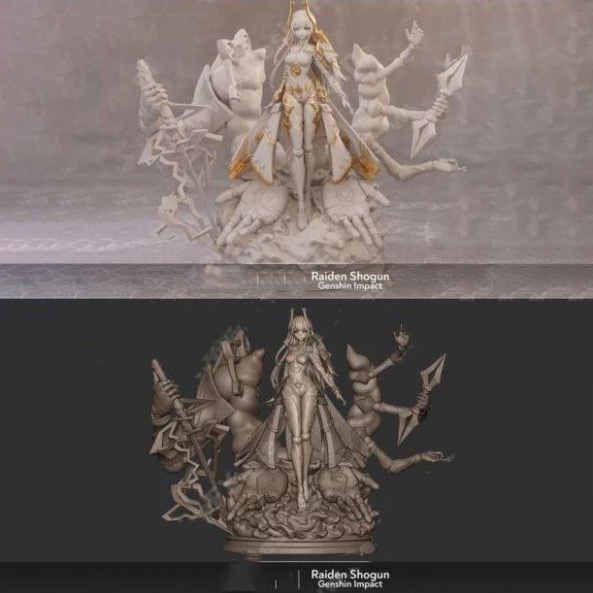 [Dịch Vụ In 3d] Mô Hình Raiden Shogun Boss Genshin Impact Bằng Chất ...