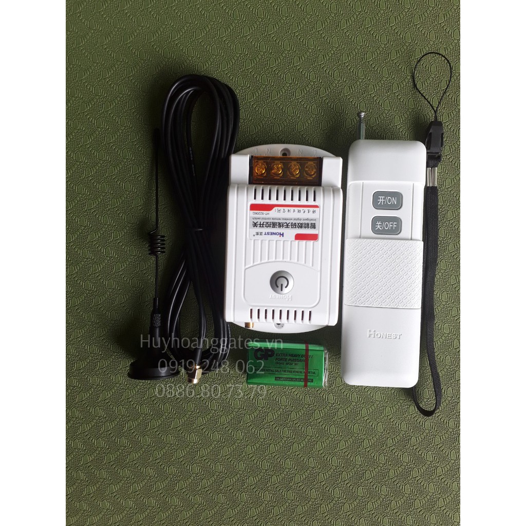 Công tắc điều khiển từ xa 5Km Honest HT-9220-5 (40A/220V) - CÓ CHỨC NĂNG HỌC LỆNH