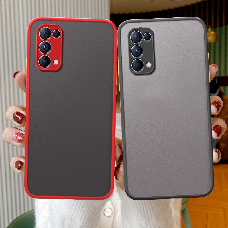 Ốp điện thoại nhám chống sốc cho Oppo Reno 6 5 Pro 6Z 2z 2f 4G 5G 2021 2025