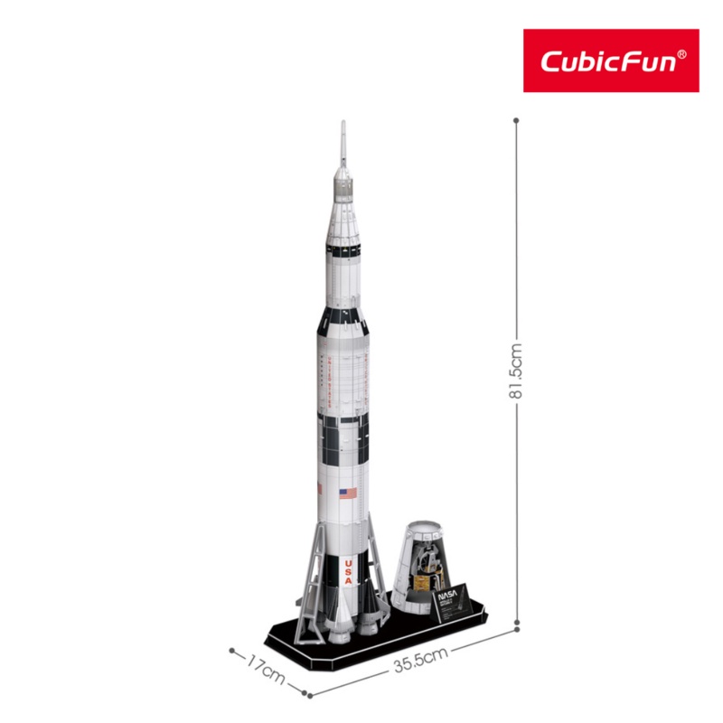 Mô tả Đồ Chơi CUBIC FUN Xếp Hình 3D Nasa: Tên Lửa Vũ Trụ Saturn V - Apollo DS1059H - 1