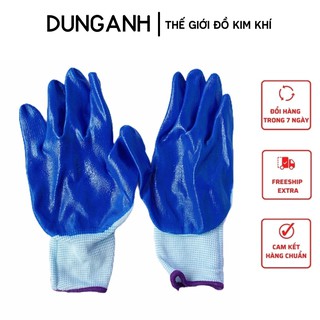 Găng tay bảo hộ Kim khí Dung Anh găng tay phủ sơn xanh siêu bền