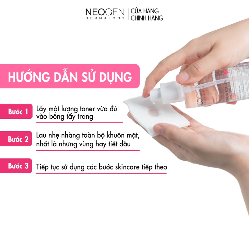 Ảnh Toner Tẩy Tế Bào Chết 5% PHA - AHA - LHA - BHA Dưỡng Sáng Ngừa Mụn Neogen Dermalogy Treatment Acid 150ml 2