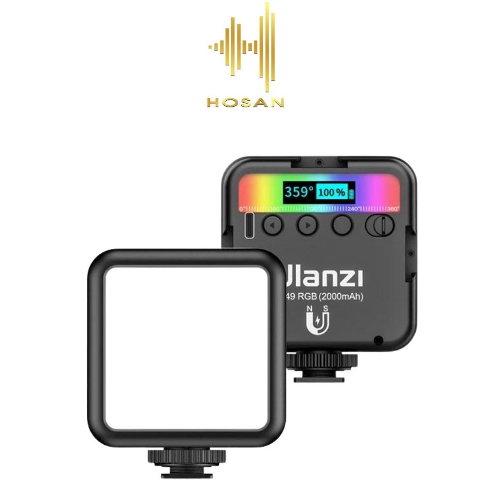 Đèn hỗ trợ quay phim chụp ảnh HOSAN VL49 RGB - Đèn LED cho máy ảnh,điện thoại màu sắc đẹp
