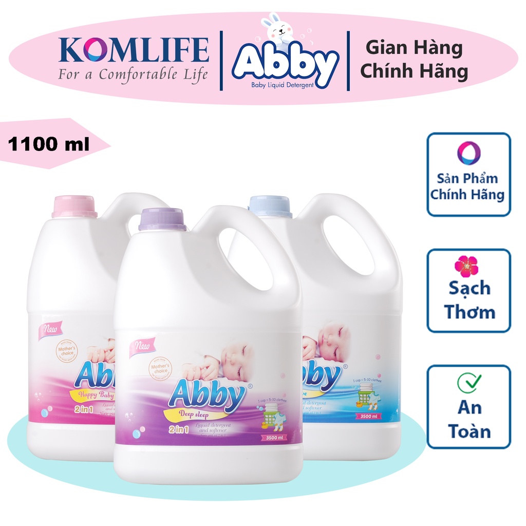 [Mã BMLTB200 giảm đến 100K đơn 499K] Nước giặt xả mẹ và bé ABBY 3000ml an toàn cho bé