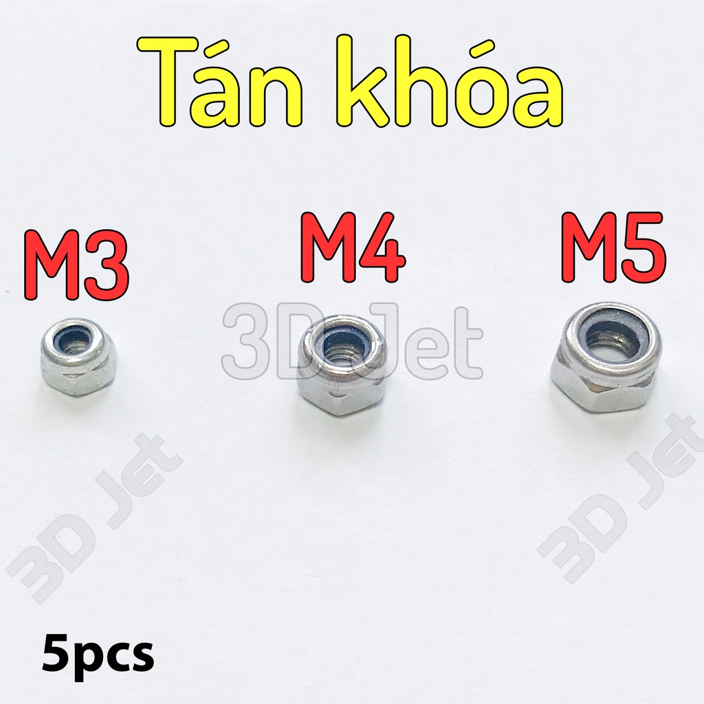 10 tán kéo M3 M4 M5 M6 M8, tán chống trượt , tán khóa , con tan ...