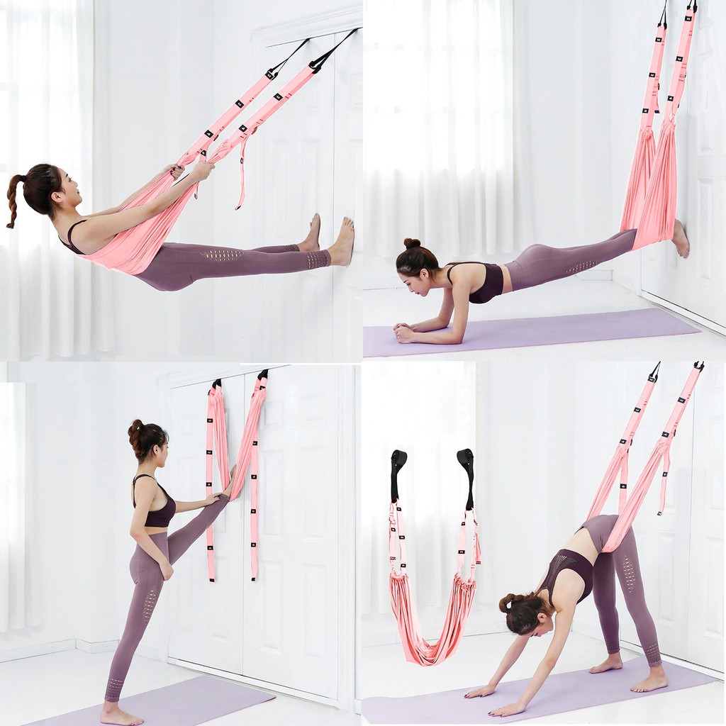 Dây tập YOGA móc 2 bên có thể điều chỉnh SPORTY YGT5 co giãn với thiết kế đai chân kéo dài
